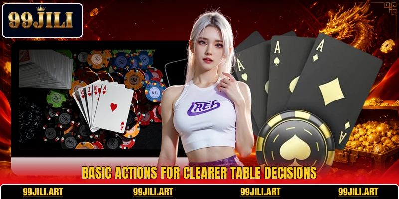 Basic actions for clearer table decisions