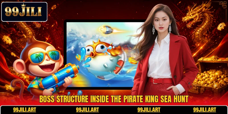 Boss structure inside the Pirate King sea hunt