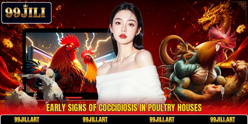 Early signs of coccidiosis in poultry houses