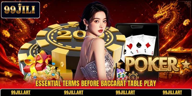 Essential terms before baccarat table play