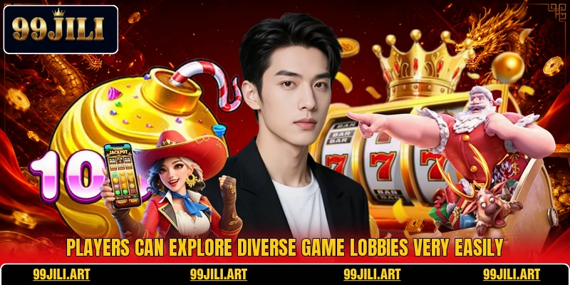 Players can explore diverse game lobbies very easily